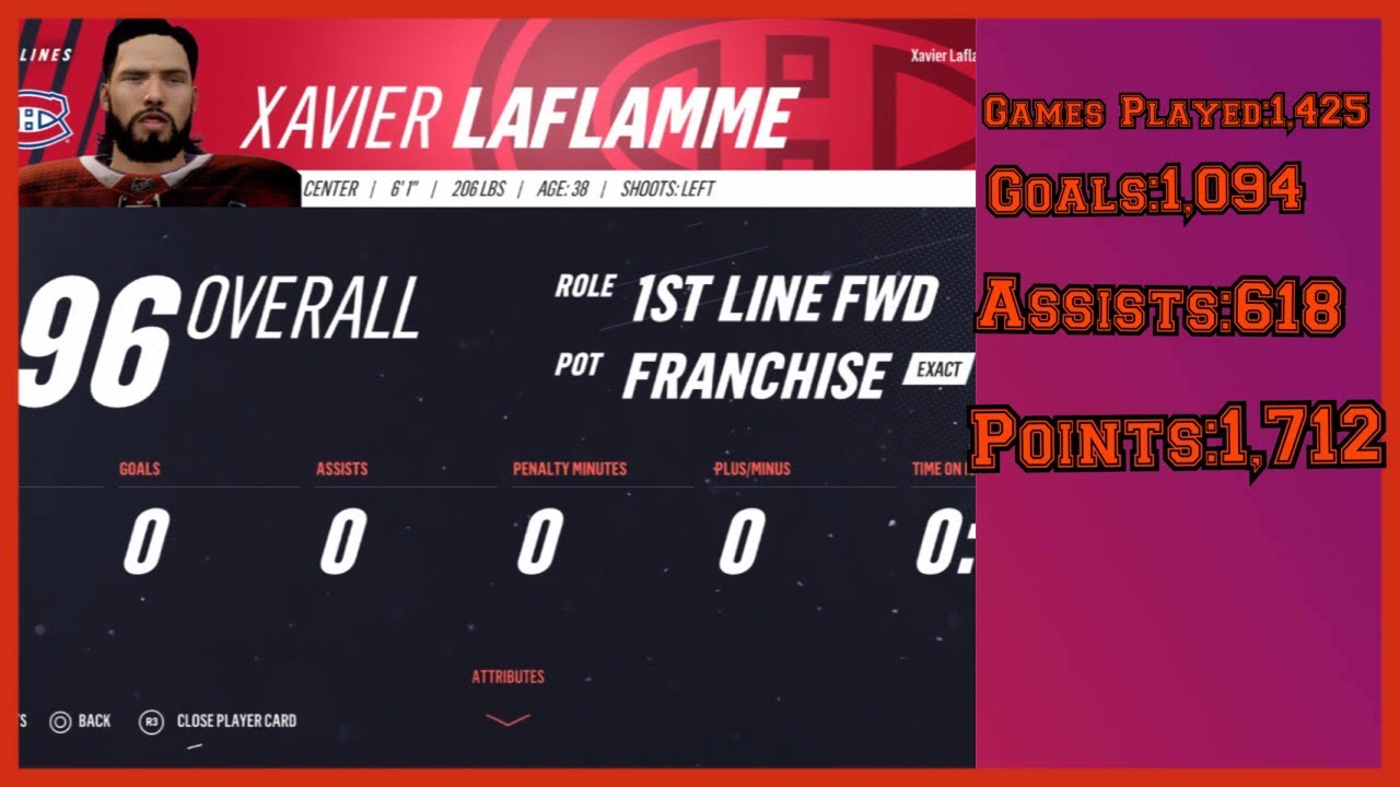 NHL 19 BE A PRO ( CENTER ) XAVIER LAFLAMME  RETIREMENT  LIVESTREAM!!