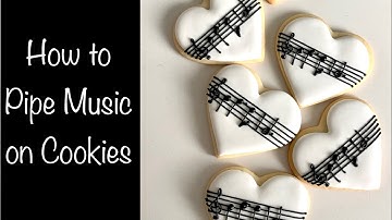 How to Pipe Music On a Cookie | How to Prevent Black from Bleeding on White