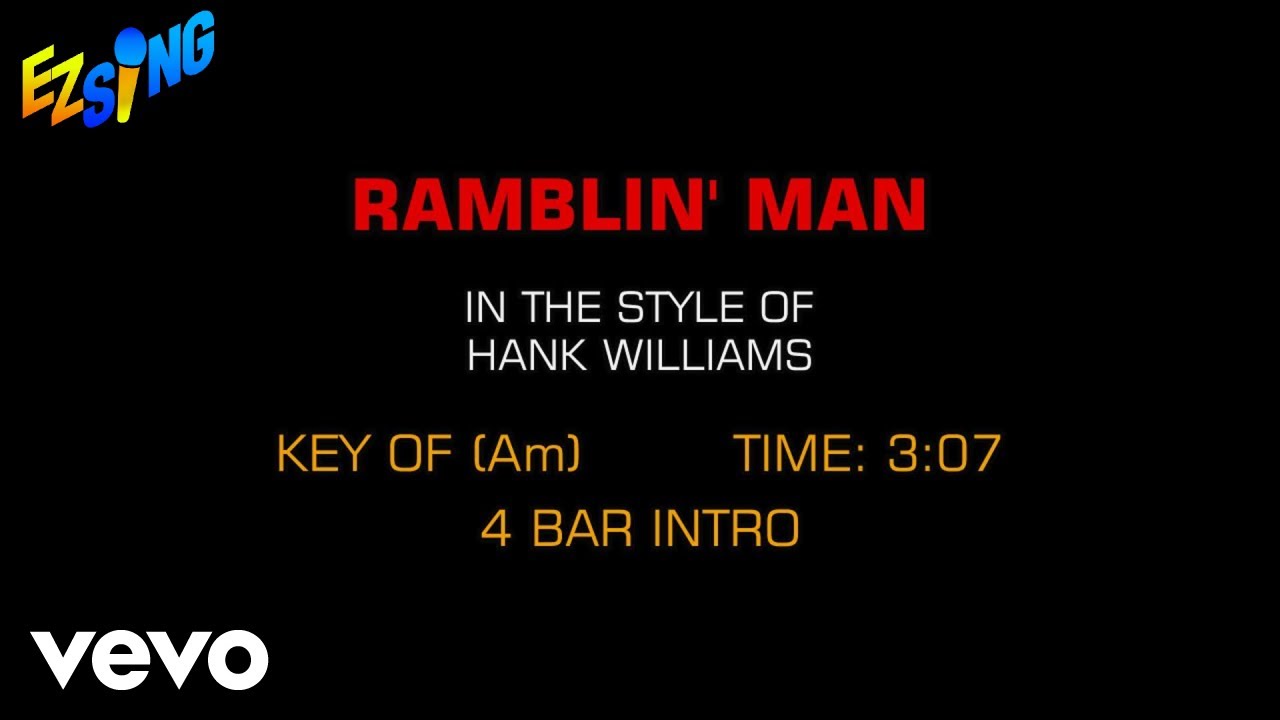 Hank Williams as Luke The Drifter - Ramblin' Man (Karaoke) Hank Williams as Luke The Drifter - Ramblin' Man (Karaoke)