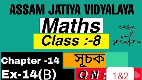 Class 8 maths solution/Assam jatiya vidyalaya/Chapter-14/Componnts/সূচক/Ex-14(B)/Qn-1&2