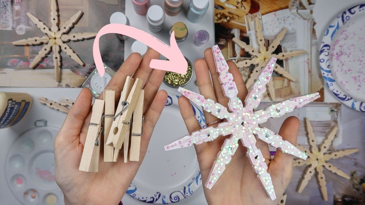 Clothes Pin Snowflake Craft - Play and Learn Every Day