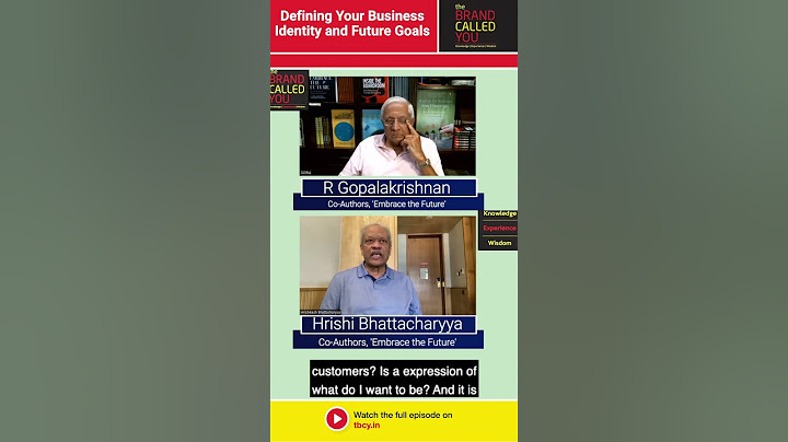 Defining Your Business Identity and Future Goals | R Gopalakrishnan & Hrishi Bhattacharyya | Authors