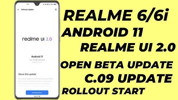 Realme 6/6i Realme Ui 2.0 Open Beta Update C.09 Rollout Start|Android 11 Update