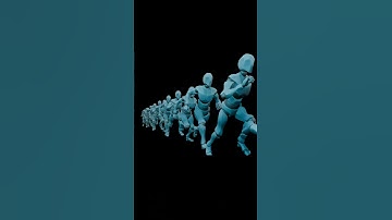 Character Running Motion Trail with Blender