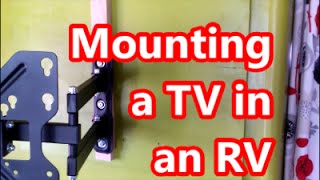 Mounting  a flatscreen LED TV in an RV  Paper thin walls :(