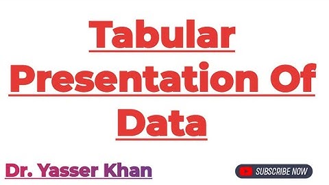 Tabular Presentation Of Data | Tabular Presentation Of Statistical Data | Statistics | Economics UGC