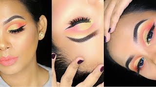 ORANGE YELLOW HALF CUT CREASE | SPRING MAKEUP TUTORIAL