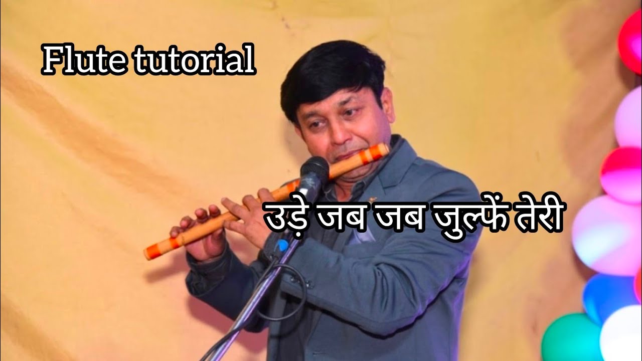 उड़े जब जब जुल्फें तेरी Flute Tutorial | G Synth Musica | Nagpur | Milind Dangre