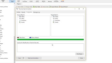 Navicat Structure Synchronization
