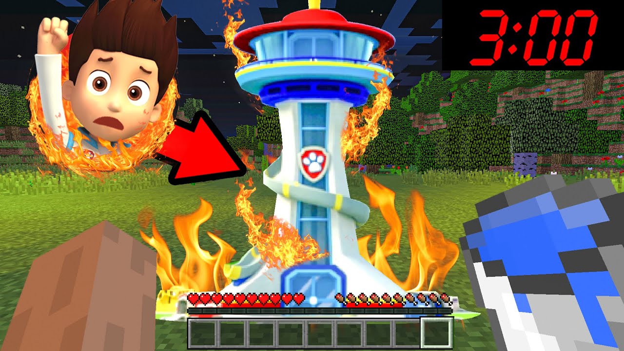 ЧТО СЛУЧИЛОСЬ С БАЗА ЩЕНЯЧИЙ ПАТРУЛЬ В 3 ЧАСА НОЧИ РАЙДЕР МАЙНКРАФТ ИСПЫТАНИЯ ICE SCREAM 2 100% SCP