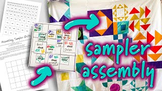 How to Assemble a Sampler Quilt without a Design Wall!