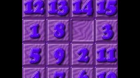 15 Puzzle - 15 to 1 (From Top to Bottom)