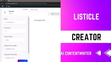 How to Create Listicle  using WP AI Content Writer