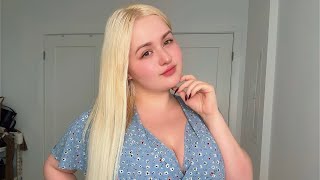 Celebrity ASMR Try-On Haul 💙 Whispering about my favorite blue dress Profile