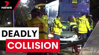 A man has been killed in a tragic collision with a bus in Sydney's northwest  | 7 News Australia