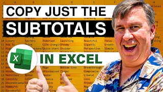 Excel - Copy Only The Subtotal Rows #shorts #excelhacks - Episode 2562c