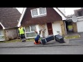 BinMan Falls When He Tries To Leapfrog Over Two Bins BinMan Falls When He Tries To Leapfrog Over Two Bins