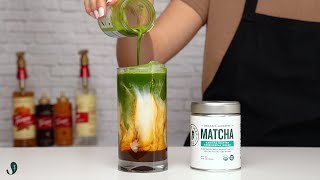 Iced Matcha Espresso Fusion Latte (Caffeine-packed!) aka Dirty Matcha Latte