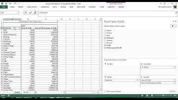 Advanced Pivot Table Feature - Charts, Calculated Items, and Calculated Fields
