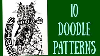 10 Relaxing Pattern Doodle Designs In an Easy Sitting Cat