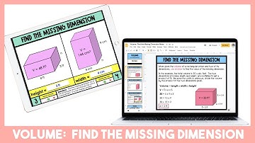 Find the Missing Dimension of a Rectangular Prism - Tutorial Video