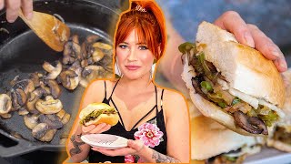 This Will Make MUSHROOMS Taste Like STEAK?! | Vegan Philly Cheese Steak