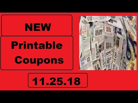 New Printable Coupons!- 11/25/18 (Plus Other Details about Printable Coupons on My Site!)