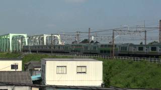 (JR東)ヤマE231系団体列車｢ユニバーサルトレイン｣走行シーン(常磐線)