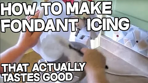 How to make Fondant icing homemade marshmallow fondant cake decorating