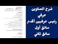 شرح العناوين حرفي رئيس حرفيين أقدم سائق أول سائق ثاني لعقود محافظة بغداد