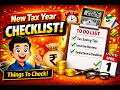 New Tax year Checklist! Things to check!
