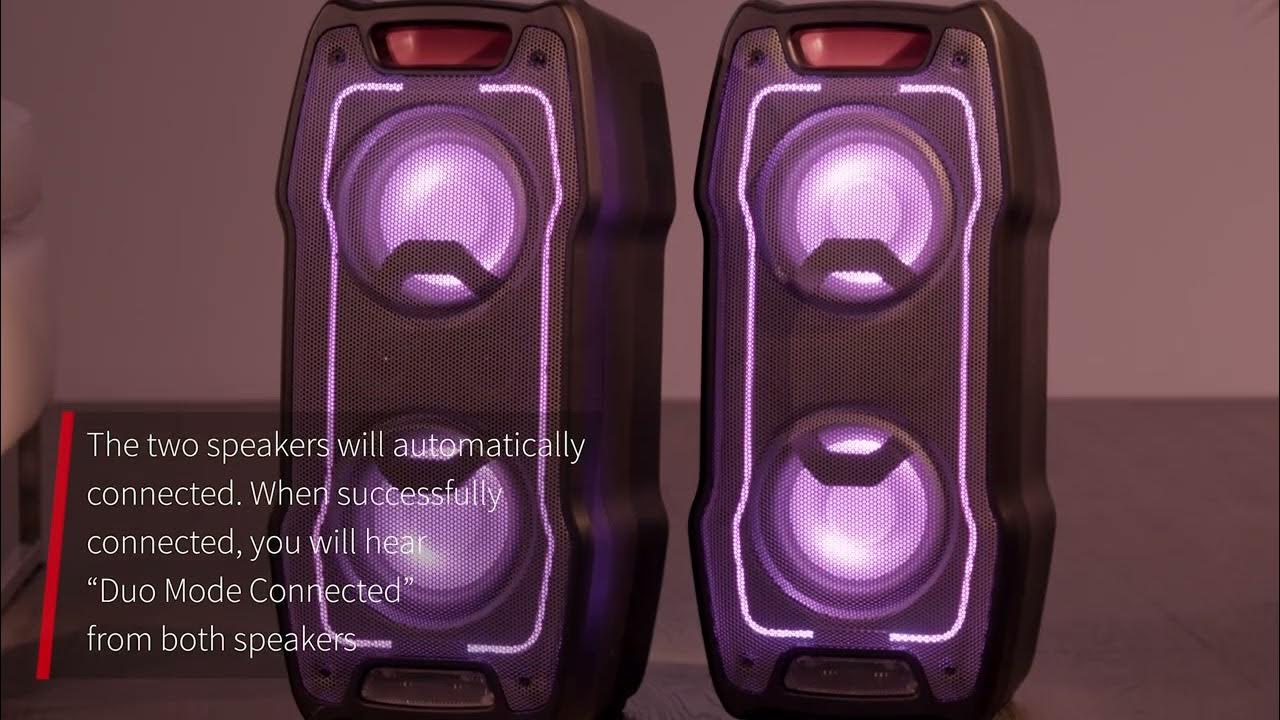 Sharp Party Speaker PS 929 - How To Wirelessly Stereo Pair Two Speakers -  YouTube