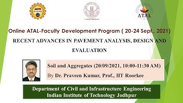 ATAL FDP - Lecture 01 - Soil and Aggregates