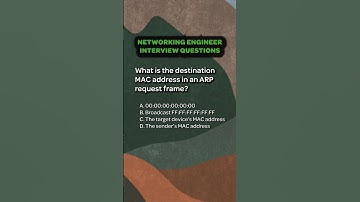 What is the destination MAC address in an ARP request frame? #ccna #cisco #Networkinginterview