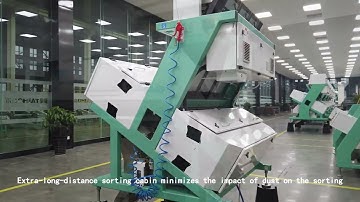 Nuts color sorting by using the CCD Color sorter of Taiho