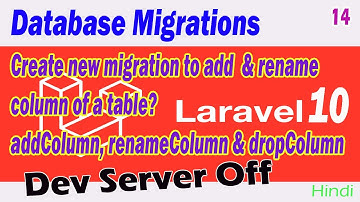 Laravel-10 Migrations Add, Rename Column Part-14