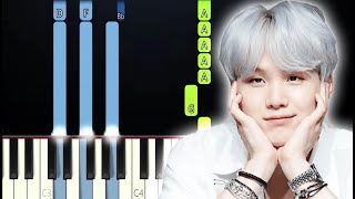 BTS Suga, Halsey - BTS Suga's Interlude (Piano Tutorial)