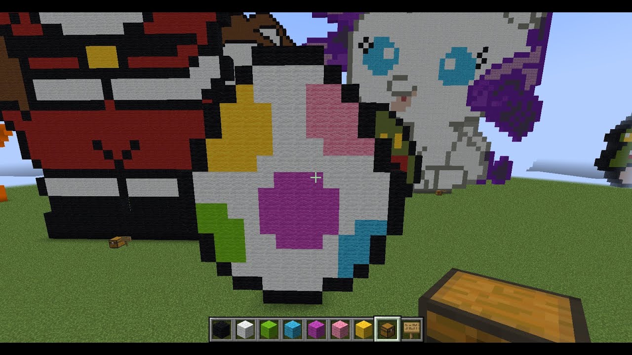 minecraft yoshi easter egg pixel art - YouTube