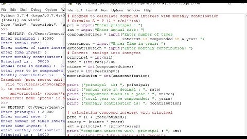 Program to calculate compound interest with monthly contribution