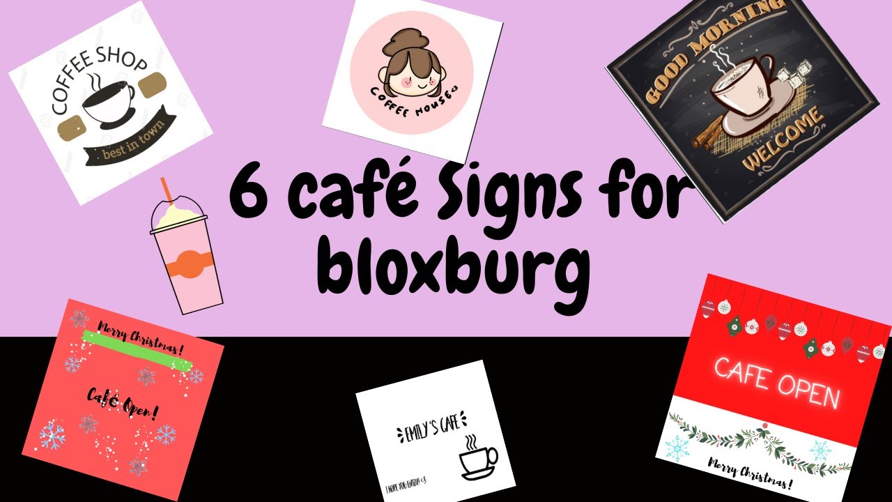 6 Café Signs For Bloxburggaming Appia Youtube