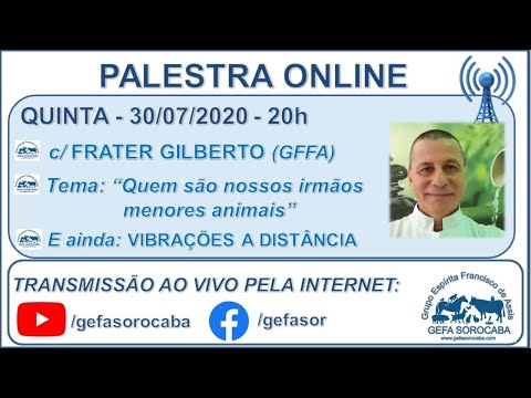 Assista: Palestra online - c/ GILBERTO MARQUES (30/07/2020)