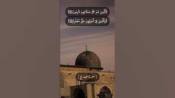 سورة المعارج الآية ١٩ الى ٢٧ بصوت الشيخ محمد صديق المنشاوي