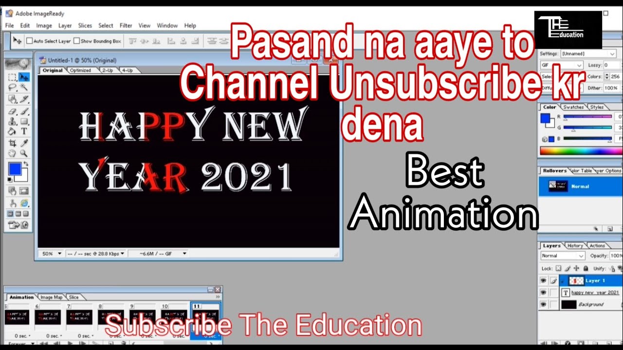 How To Make Wishes Text Animation/GIF || Happy New Year 2021