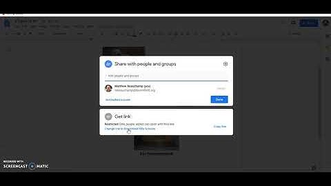 Changing sharing settings on Google Docs