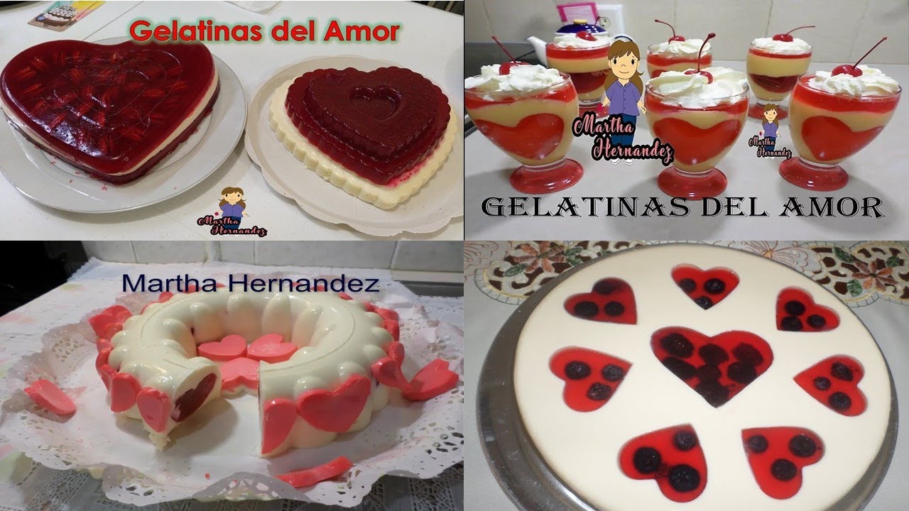 Gelatinas y Postres Para el Dia del Amor y la Amistad - YouTube