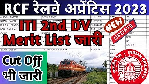 RCF Kapurthala Apprentice 2nd Merit List 2023, RCF Apprentice 2nd DV Merit List Pdf Download