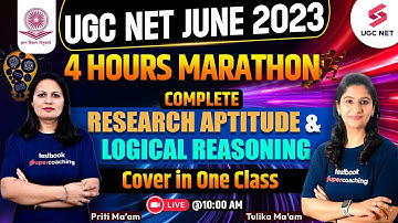 UGC NET Marathon 2023 | Paper 1| Reasoning & Research Aptitude Full Revision | Tulika & Priti Ma