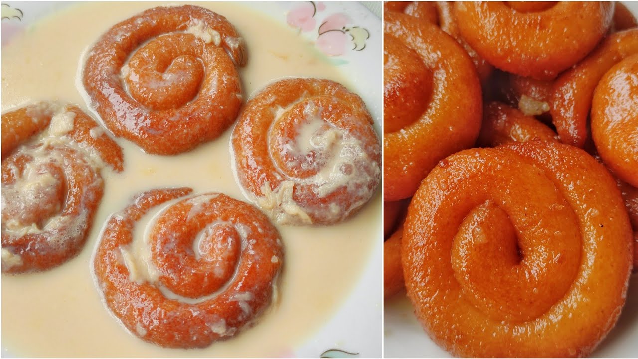 মুখে লেগে থাকার মতো দুইটি ভিন্ন স্বাদে নরম তুলতুলে সুজির জিলাপি পিঠা রেসিপি।  Sujir jilapi pitha