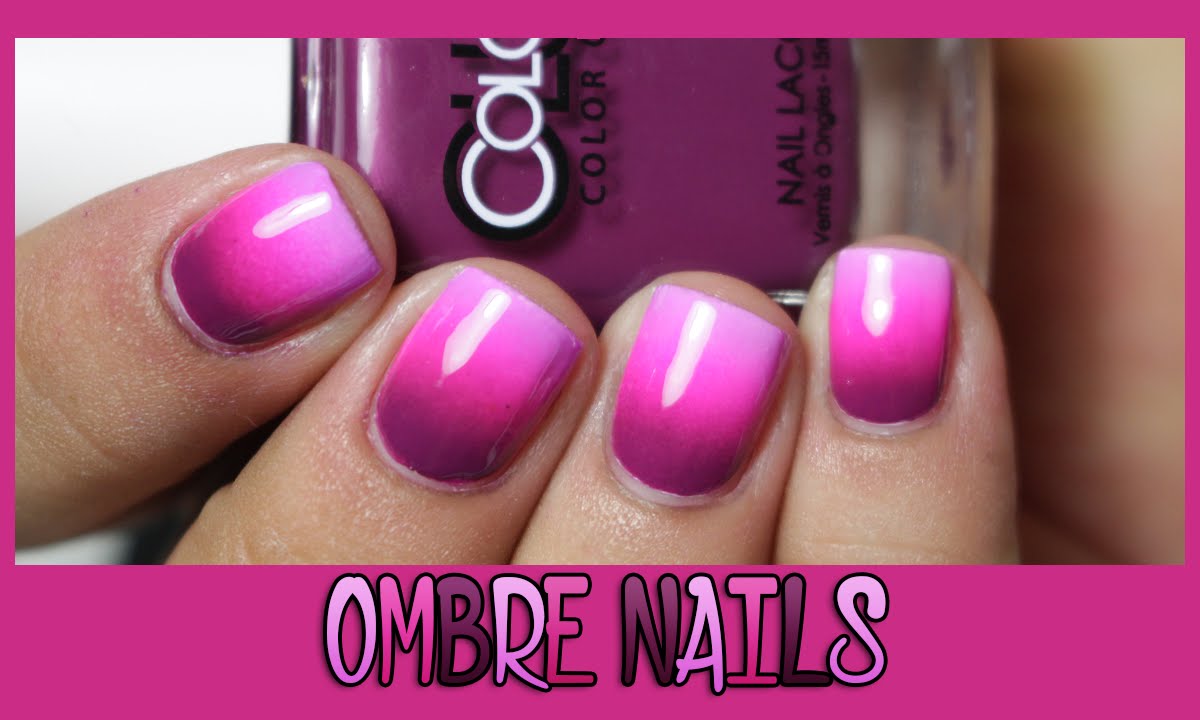 Pink and Purple Ombre Nails