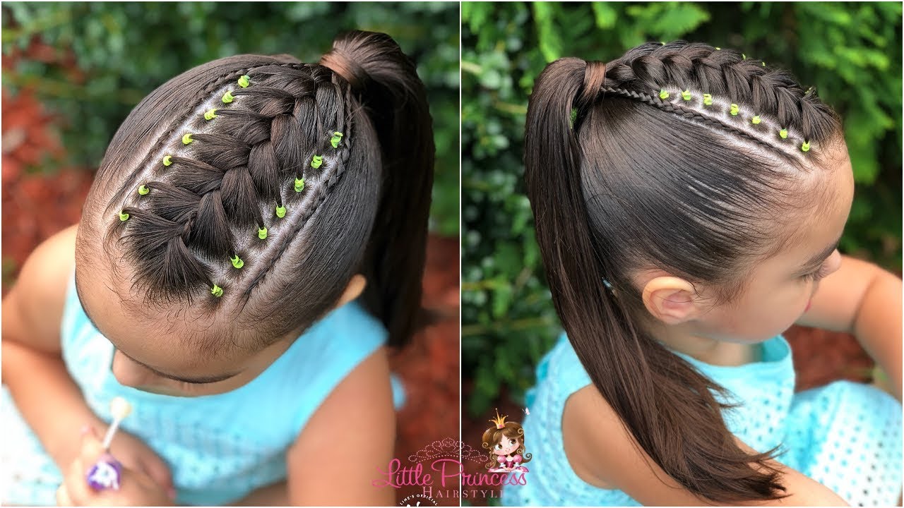 PEINADO PARA NIÑASTRENZA FRANCESA CON LIGAS Y COLETA|PEINADOS FÁCILES Y RÁPIDOS DE HACER